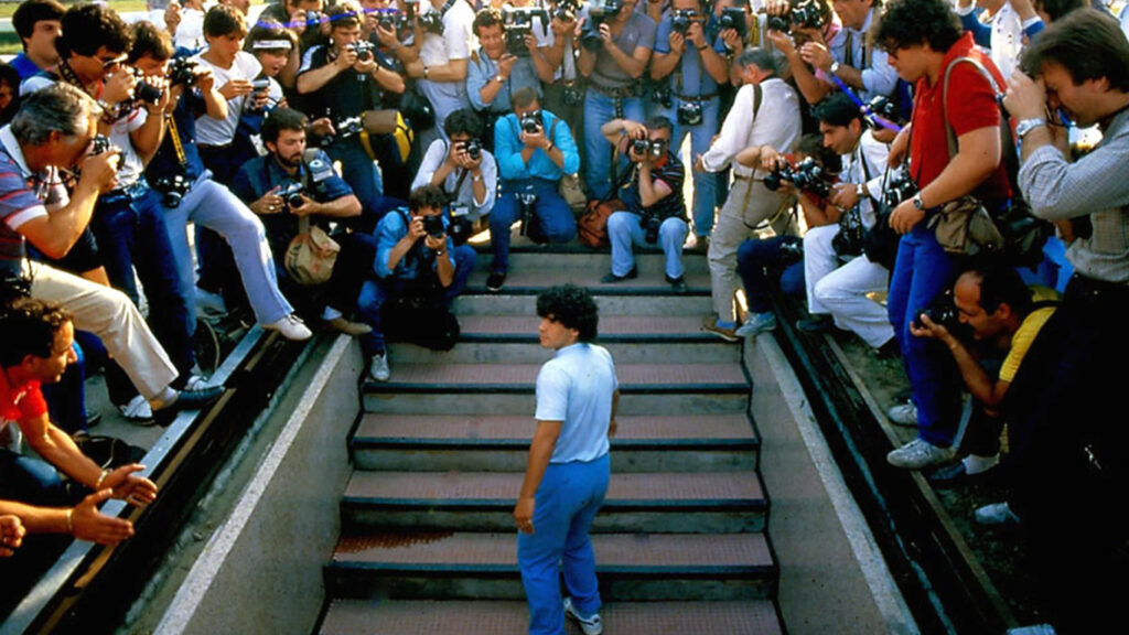 Celebrating Diego Armando Maradona